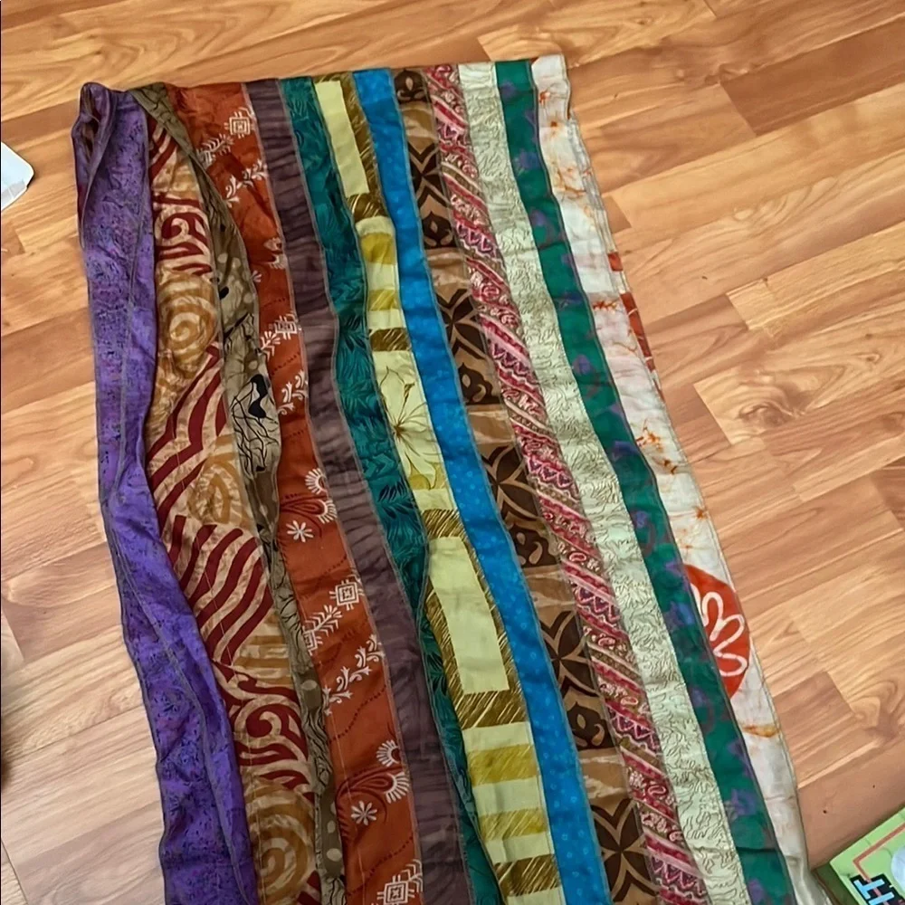 Emma's Emporium Colorful Striped Silk Scarf